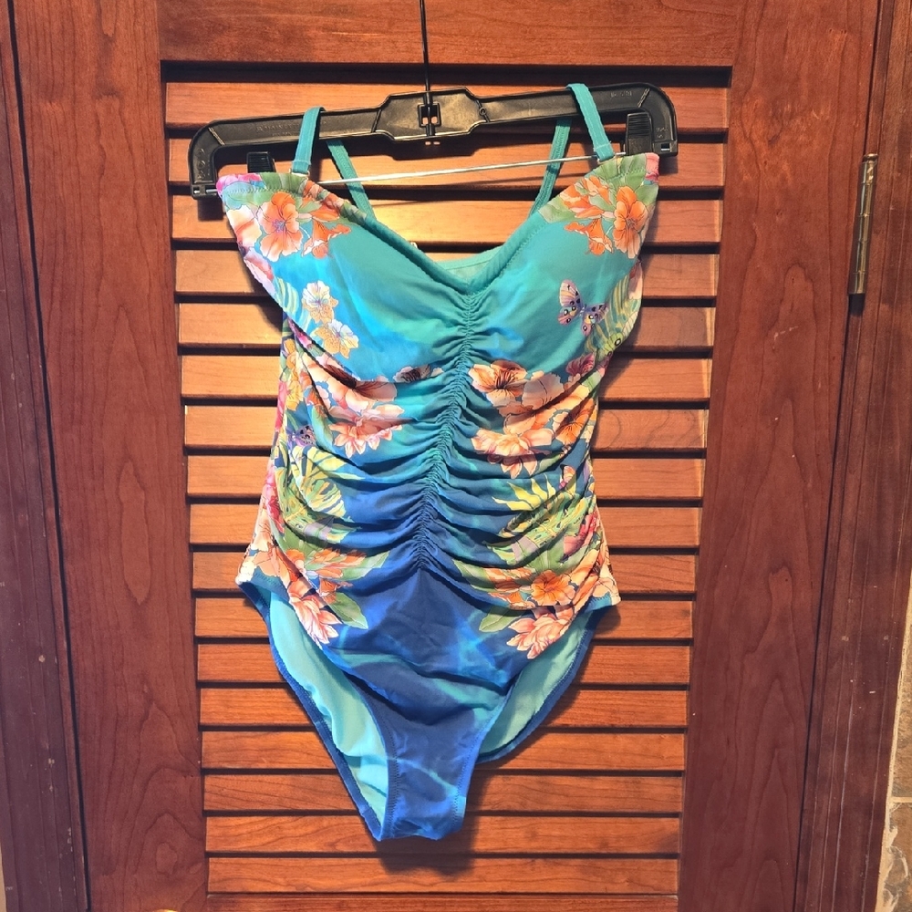 Johnny Was Aqua Swimsuit